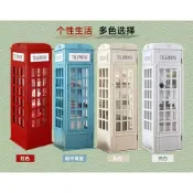 免運 白色 台灣速發貨 123英國電話亭 收納櫃 展示櫃