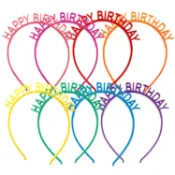 全場現貨批發蛋糕裝飾韓式生日快樂發箍 彩色生日帽子 成人兒童小孩派對裝扮用品