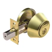 (店+)【加安牌】D271 門鎖 輔助鎖 一般鑰匙(金色 裝置距離60mm 適用門厚32-45mm)