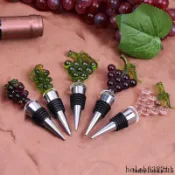 臺灣出貨水晶葡萄酒塞創意水果造型紅酒塞密封保鮮葡萄酒瓶塞歐式瓶蓋