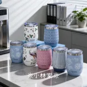Wedgwood 保溫杯 350ml 禮盒裝 隨身保溫杯 口袋杯 迷你便攜 咖啡杯 金粉年華 野草莓 304不鏽鋼 陶瓷