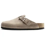 (店+)【BIRKENSTOCK 勃肯】1019484 Birkenstock Boston 時尚舒適 簡約百搭半拖 外穿 透氣 無特殊功能包頭拖鞋 男女同款 灰棕色 窄版