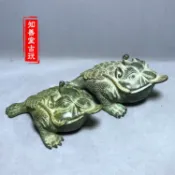協貿國際日用品生活4館 復古純銅仿青銅金蟾純銅三足金蟾蜍純銅仿古金錢蟾蜍招財進寶擺件