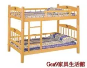 蘆洲巨林家具館..白木車枳3尺圓柱雙層床(不含床墊)(4分床板)-GD*614-2..台北地區免運費!!
