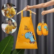 (店+)兒童圍裙罩衣+袖套  畫兜(防水畫畫衣服 幼兒園男女孩 無袖繪畫罩衣 寶寶吃飯罩衣 寶寶圍裙 圍兜 袖套)