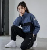 Reebok REEBOK 外套 藍黑色 訓練 風衣 夾克外套 女 GH3756