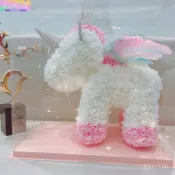 永生花獨角獸花店超市禮品店玫瑰花婚紗情人節生日禮物代髮婚慶 畢業花束 情人節禮物 女友禮物 交換禮物 花束 乾燥花 人造