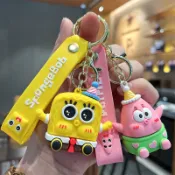 可愛海綿寶寶派大星個性化鑰匙扣背包公仔吊飾汽車掛飾兒童小禮物