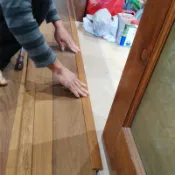#月中福利~緬甸柚木L角7字T線條實木地板收邊膠貼收口壓條門檻商用樓梯原木