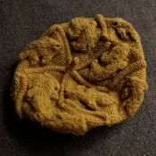 一分靈氣 德國有機羊毛線 立體貝雷帽 純手工編織 秋葉黃