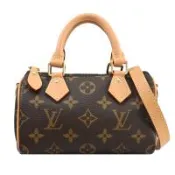 Louis Vuitton LV M81085 Nano Speedy 經典老花迷你款波士頓包