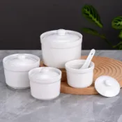 全球選品1館 生活百貨 佛跳牆陶瓷罐隔水燉盅一人燉盅杯商用燉湯營養煲湯鍋蒸盅帶蓋無