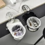 🗑️【優勤桌邊旋轉隱形迷你垃圾桶】廚房餐桌下懸掛收納神器｜免釘無痕安裝｜360°旋轉取物＋夾式壁掛設計 隨手丟紙屑不佔位