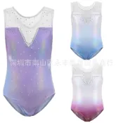 淘淘屋百貨商場 現貨高彈女童網紗體操服芭蕾舞服演出服舞蹈服緊身衣考級連體衣加[萌寶童裝]可開發票