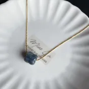 天然緬甸玉翡翠 並蒂蓮項鍊 烏雞種翡翠 溫柔祝福 氣質鎖骨鍊