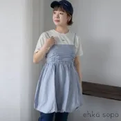 ehka sopo 可愛氣球造型綁帶露背平口吊帶洋裝