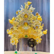 【神佛佛具】柳絲水鑽全金關公帽 關帝帽  武盔 關公 關聖帝君 神帽 神明帽 5寸 7寸