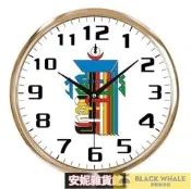 臺灣公司 可開發票 十相自在朗久旺丹佛教咒輪鎮宅風水掛鐘12吋圓形時鐘大氣辟邪