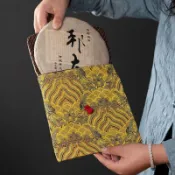 🔥好物優選🔥茶餅收納袋 綢緞天地蓋 棉麻布袋 刺繡禮品袋 茶葉包裝袋 普洱茶餅禮品 美觀收納解決方案