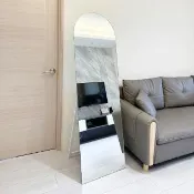 【NobeRu】台灣製 防爆 無邊框全身鏡/立鏡50x163cm(落地鏡 穿衣鏡 立鏡 全身鏡 拱門鏡 試衣鏡 網美鏡)