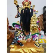 1尺3 武財神 趙公明 神像 神明 神尊 樟木雕刻