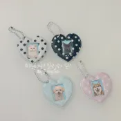 ꒰ঌE໒꒱*現貨 韓國polka dots波點 一吋相片框  迷你相片扭蛋 吊飾 相片掛件 生日禮物