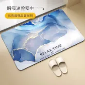 朝暮心居 浴室硅藻泥吸水地墊生間門口進門入戶防滑腳墊家用洗手間衛浴地毯[DD190109]