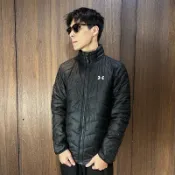 美國百分百【全新真品】Under Armour 羽絨外套 立領 UA 輕羽絨 防寒 保暖 logo 夾克 黑色 J952