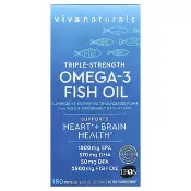 【iHerb】Viva Naturals, Omega-3 魚油，2500 毫克，180 粒軟膠囊