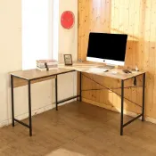 (店+)【BuyJM】MIT低甲醛L型附插座筆筒工作桌/電腦桌(寬140公分)轉角桌/書桌/辦公桌