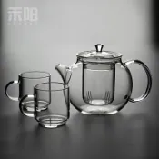 協貿國際日用品生活3館 耐高溫玻璃茶壺透明圓形煮茶壺黑茶小青柑泡茶壺過濾花茶壺泡茶器