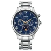 CITIZEN 星辰 亞洲限定 光動能紳男月相手錶AP1050-81L