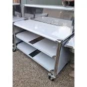 全新白鐵櫥櫃工作台+封三面長4尺×寬2尺×高80三層工作台+4尺×24公分×高39二層吧台上架公司專車配送保護品