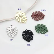 ☆荳荳龍~DIY手作黏土☆龜背芋 合金配件 耳環DIY 手作材料