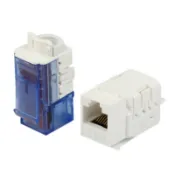 【現貨】資訊插座 CAT6 CAT.6 90°   UTP Keystone Jack藍色 可代刻Logo