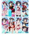 幻之空 一組8張  LoveLive！南小鳥 妮可 真姬 果果 希 書簽 動漫卡通半透明PVC書簽-