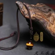 🔥免費開光🔥金虎眼石吊墜 項鍊貓眼石轉運珠 彩虹雙眼圓珠 金曜石鎖骨鏈 隨身配飾 招財開運 辟邪轉運 宗教文創 大師開光