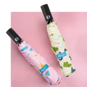 【Rainbow House】童趣印花自動傘|超輕量265g|21吋|台灣福懋傘布(防曬/抗UV/防風/安全不回彈)