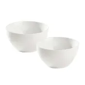 【NORITAKE】純白系列-詩羅恩大麵碗15CM-2入(禮盒組)