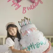 【24h出貨】女孩生日派對裝飾道具玩具汽球唯美生日蛋糕造型卡通鋁膜氣球大號
