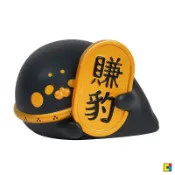 [無所事事小海豹] 金錢豹公仔撲滿 黑金版