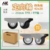 (店+)【AXL Global】1吋定向輪 定向腳輪 低高度直線移動輪 靜音TPR橡膠輪 PP耐磨直線輪 家具/設備底座用 小型設備穩定移動穩定不亂跑