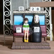 日本帶回 宮崎駿 吉卜力 正版 現貨 造型 萬年 日曆架 乘海原電鐵 神隱少女 千尋 無臉男 萬年曆 月曆 桌曆