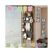 (店+)頂天立地置物架 (2層板6短掛鉤 2長掛鉤)落地式萬用木板掛架 屏風 隔間 展示架 牆壁收納架 櫥架 層板架