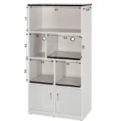 (店+)『昱陽傢俱』塑鋼3*6尺白橡色二門三拉盤電器櫃/收納櫃/碗盤櫃/餐櫃/全新品【雙北市免運費】