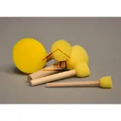 ◆SOFIAの樂園◆ 雕塑陶藝工具 圓形木桿型壓花圓海綿（5個組）