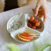青蛙 三格 盤子 陶瓷盤 陶瓷碗 陶瓷 花邊盤子 造型盤子 水果碗 沙拉碗 沙拉盤 花邊碗 魚盤 菜盤 陶瓷盤子 陶瓷盆