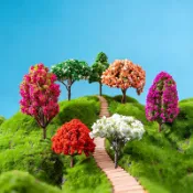 【多樂】微景觀 小擺件 仿真樹 杉樹 松樹 木棉 柳樹 人造樹 景觀樹 假樹模型 苔蘚多肉生態瓶造景 花樹素材裝飾