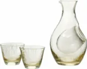 左東精品代購 日本代購 東洋佐佐木 高瀨川 清酒 杯壺組 G604-M72 琥珀色 酒壺 酒杯 清酒杯 清酒壺 冷酒器 日本製