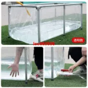 訂金*10月12號加厚透明帆布魚池帶支架軟玻璃家用養魚池塑料龜池防水防曬養殖池